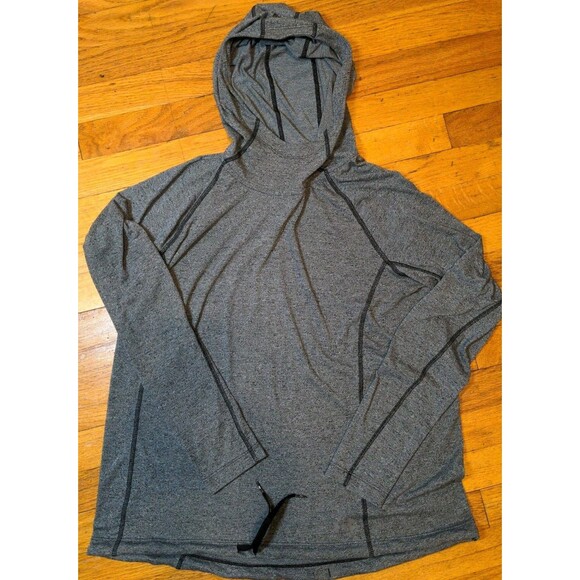 UNDER ARMOUR THREADBORNE LOOSE HEATGEAR WOMENS LS HEATHER GREY HOODED PULLOVER L - Picture 1 of 6